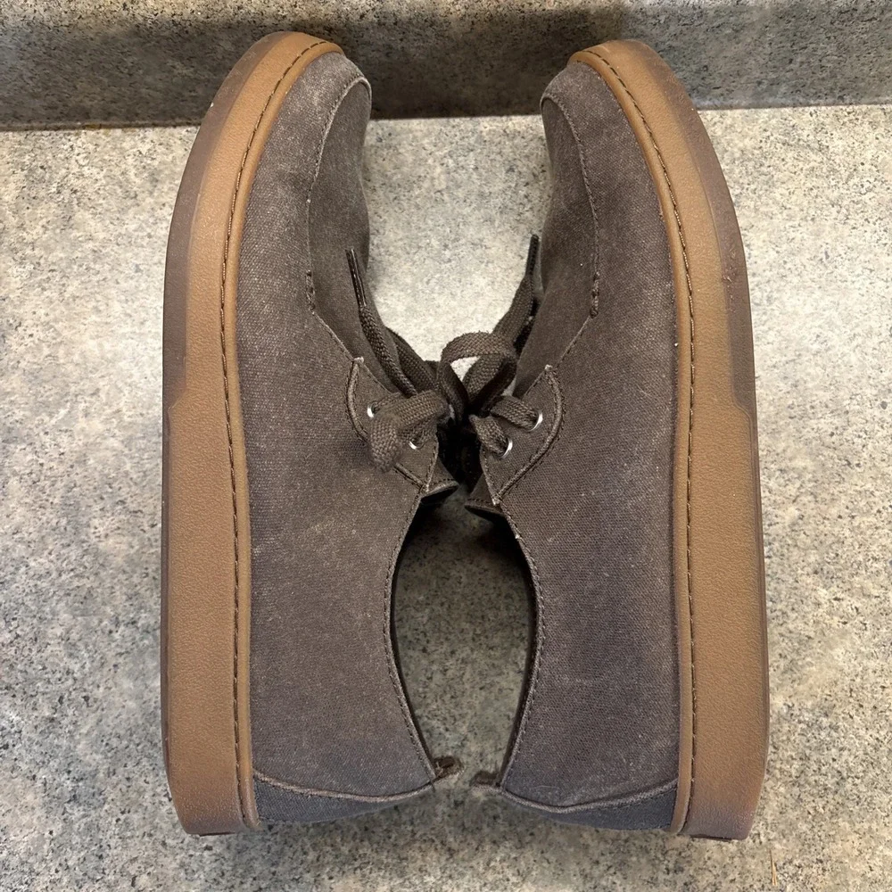 LL Bean Campside 2-Eye Brown Canvas Boat Shoe Loafers 505999 Men's Size 9.5M